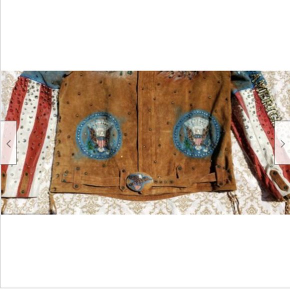 Tony Alamo Leather Jacket USA Patriotic Vintage - Picture 5 of 9